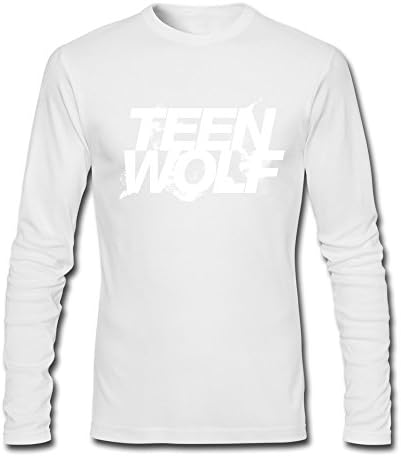 HAGB1K Men Teen Wolf T-shirt XXL White Long Sleeve