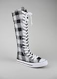 Lace-Up Plaid Sneaker Boot