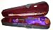 ViolinSmart Solid Wood PURPLE color 4/4 Full Size Teachers Recommended Student Violin + Bow + Case + Rosin Complete Set