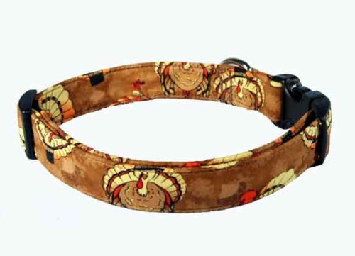 Thanksgiving Turkey Designer Dog Collar, Large