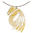 Handcrafted Dragon Mother of Pearl Choker Necklace