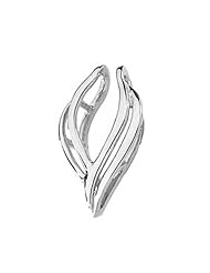 14k White Gold Abstract Pendant Enhancer