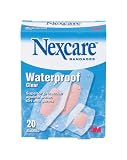 Nexcare Waterproof Clear Bandage, Assorted Sizes, 20 ct Packages (Pack of 4)