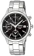 Stainless Steel Quartz Black Dial Chronograph