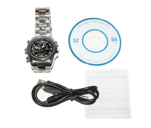 Neu: Spion Uhr mit eingebauter Kamera 4GB Wasserdicht RBrothersTechnologie Spion