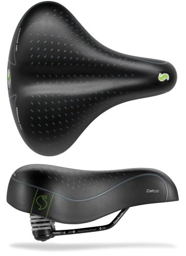 Sportourer Herren Sattel Zeta Comfort Gel Flow, schwarz