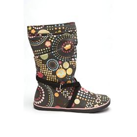 Sugar Shoes Scrunch Boot Party Polka Plus