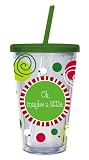 Insulated Cup w/Straw 17oz & Twist Off Lid, Christmas is not about the gifts