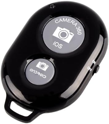 Gopromate Wireless Bluetooth Remote Control Self-timer Camera Shutter for IOS and Android Smartphones (Black Shutter)
