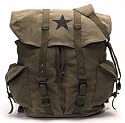 9158 Olive Drab Vintage Star Back Pack