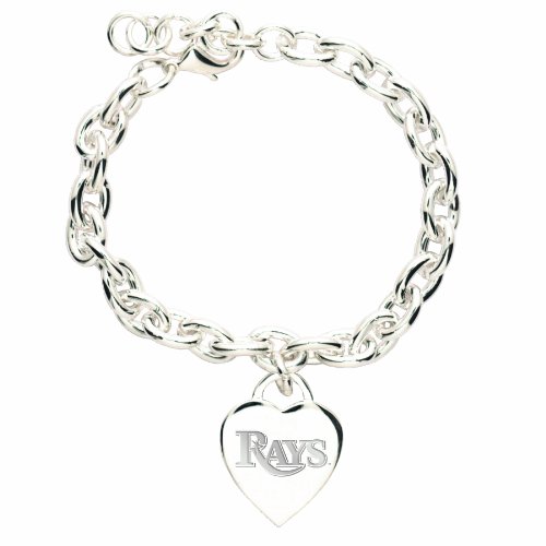 MLB Tampa Bay Devil Rays Heart-Charm Bracelet