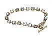 Bracelet - B125 - Swarovski (tm) Crystal Stones - Antique Gold Tone Metal ~ Blk Diamond Mix