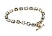 Bracelet - B125 - Swarovski (tm) Crystal Stones - Antique Gold Tone Metal ~ Blk Diamond Mix