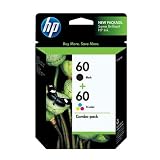 HP 60 Ink Cartridge in Retail Packaging, Combo Pack (CD947FN#140) ~ HP