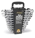 Wilmar W1069 22-Piece SAE/Metric Polished Combo Wrench Set