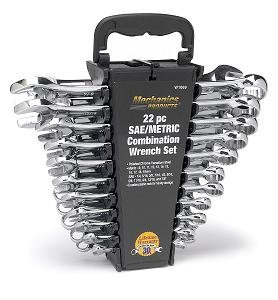Wilmar W1069 22 Piece SAE/Metric Polished Combo Wrench Set
