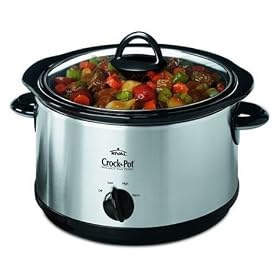 Crockpot 33511LD-C 5-Quart Slow Cooker with Bonus Little Dipper, Stainless Steel