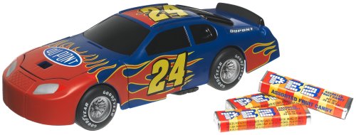 PEZ Nascar Pull and Go Car, O.87-Ounce Assorted Candy Dispenser (Pack of 3) by PEZ