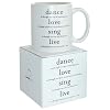 Quotable Dance, Love, Sing Mug