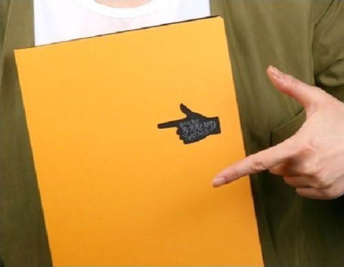 Hand Shadow Black Blank Scrapbooking Notebook (Yellow)