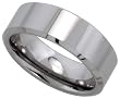 Tungsten Carbide 8 mm (5/16") High Polish Flat Band