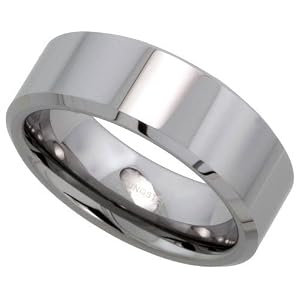 Tungsten Carbide 8 mm (5/16 in.) Comfort Fit Flat Weddin