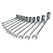 SK 86142 SuperKrome 10 Piece 12 Point 10-Millimeter to 19-Millimeter Flex Combination Wrench Set