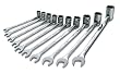 SK 86142 SuperKrome 10 Piece 12 Point 10-Millimeter to 19-Millimeter Flex Combination Wrench Set