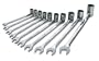 SK 86142 SuperKrome 10 Piece 12 Point 10-Millimeter to 19-Millimeter Flex Combination Wrench Set