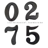 BOLTON Solid Brass House Numbers 2inches Dark Oil Rubbed Bronze Available 0-9 Price Is For One Number Please Send Us An Email To Let Us Know What Numbers You Need