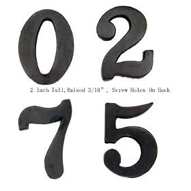 BOLTON Solid Brass House Numbers 2inches Dark Oil Rubbed Bronze Available 0-9 Price Is For One Number Please Send Us An Email To Let Us Know What Numbers You Need