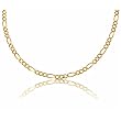 Yellow Gold Pave Figaro Chain