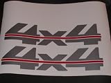 4x4 #1 2 Color Bed Tailgate Decal Decals Chevy Ford Silver Red