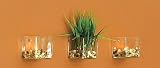 Set of 3 Chai Glass Tealight Holders - Wall-Mounted Design