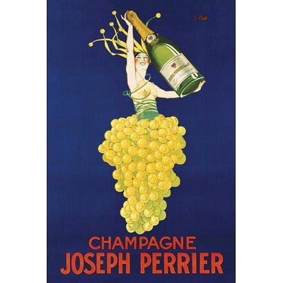 Vintage Art Deco Champagne Perrier French Art Poster - 24x36