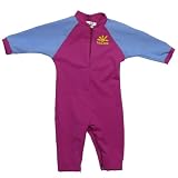 Coral Sun Protective Baby Suit by NoZone in Fuxia/Blue, 18-24 months