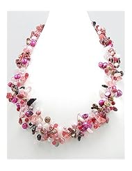 Rhodonite Necklace In Zinc