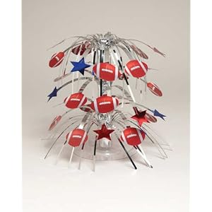 All-Star - Football Centerpiece, Mini Cascade  Prt/Foil (6pks Case)