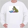 Sweatshirt with blue, hound, teddy, dog, toy, bear