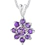 1.25ct Round Cut Amethyst Pendant in Sterling Silver