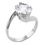 Round Cut Cz Promise Wedding Engagement Solitaire Ring