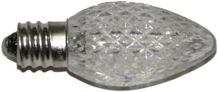 Red-Amber Blinking Faceted C7 LED Replacement Bulb