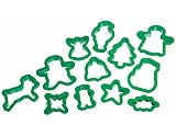Kitchen Craft Plastic Christmas Cookie Cutter Set Set of 12 in