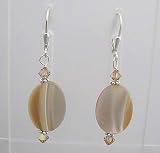 Mother-of-Pearl and Swarovski Crystal Earrings