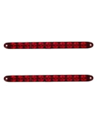 Automotive Parts and Accessories: Partsam(Pack of 2 pcs)Red 15" Waterproof 11 LED Light Bar Stop Turn Tail 3rd brake Light Truck Trailer - Partsam