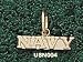 U.S. Naval Academy Navy 1/8 Charm/Pendant -Choose from 14K/10K, Stainless Steel or Gold Plated