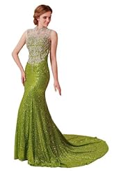 High-Neck Mermaid Chiffon/Taffeta/Tulle Beaded Crystal Crystals Lace Applique Wedding Dress 