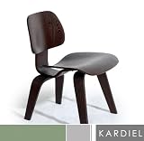 Eames Style Plywood Dining Chair, Dark Walnut Stain