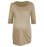 Michael Stars Maternity Highline Stripe Boatneck Top