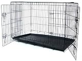 Pet Supplies : Brand New 2 Doors Dog Kennel Crate Cage 42x25x29 - DSA42